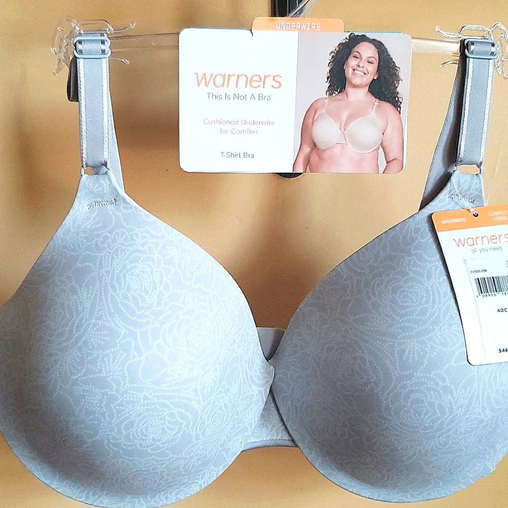 Warners "This is not a Bra" Cushioned Underwire Lighty Lined Bra Size 40C